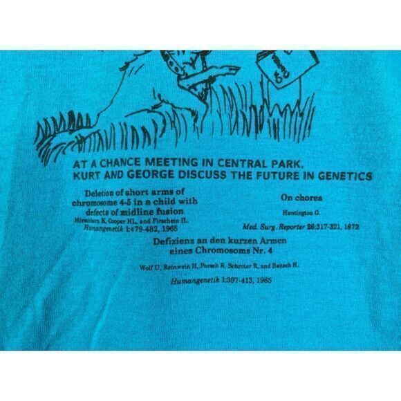 Vintage Huntington's Disease Cure Shirt Adult Large Unisex 1995 Research Blue - Picture 7 of 12